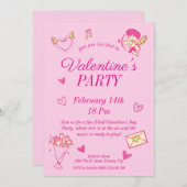 Valentinstag-Party Einladung (Vorne/Hinten)