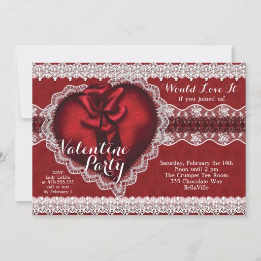Valentinstag-Party Einladung (Vorderseite)