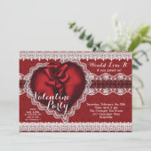 Valentinstag-Party Einladung (Stehend Vorderseite)