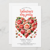 Valentinstag-Party Einladung (Vorne/Hinten)