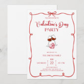 Valentinstag Party Einladung (Vorne/Hinten)