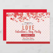 Valentinstag-Party Einladung (Vorne/Hinten)