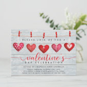 Valentinstag-Party Einladung (Stehend Vorderseite)