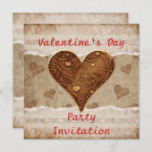 Valentinstag-Party Einladung (Vorne/Hinten)