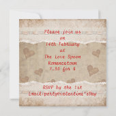 Valentinstag-Party Einladung (Rückseite)