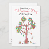 Valentinstag-Party Einladung (Vorne/Hinten)