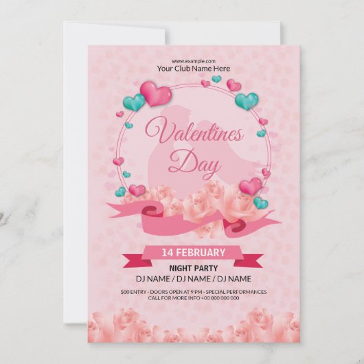 Valentinstag-Party Einladung (Vorderseite)