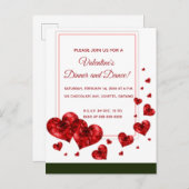 Valentinstag-Party Einladung (Vorne/Hinten)