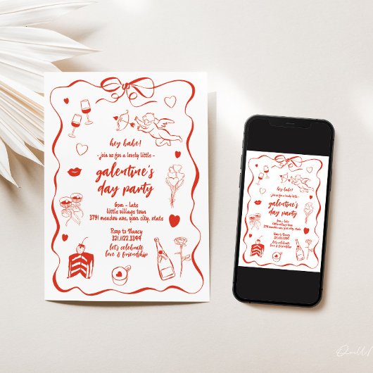 Valentinstag-Party Einladung
