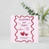 Valentinstag-Party Einladung (Stehend Vorderseite)
