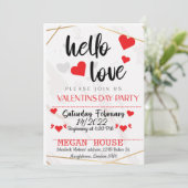 Valentinstag-Party Einladung (Stehend Vorderseite)