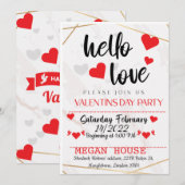 Valentinstag-Party Einladung (Vorne/Hinten)