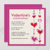 Valentinstag-Party Einladung (Vorne/Hinten)