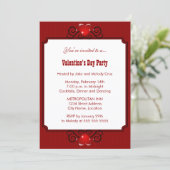 Valentinstag-Party Einladung (Stehend Vorderseite)
