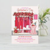 Valentinstag Party Einladung (Stehend Vorderseite)