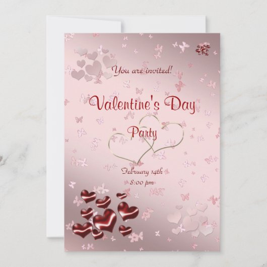 Valentinstag-Party Einladung (Vorderseite)