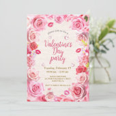Valentinstag-Party Einladung (Stehend Vorderseite)
