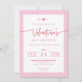 Valentinstag Party Einladung Brunch (Vorderseite)