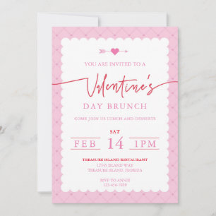 Valentinstag Party Einladung Brunch