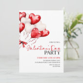 Valentinstag Party Einladung, Galentinstag Einladung (Stehend Vorderseite)