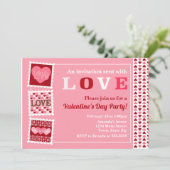 Valentinstag Party Einladung, Herzklopfen Einladung (Stehend Vorderseite)