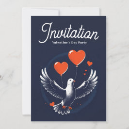 Valentinstag-Party Einladung mit QR-Code