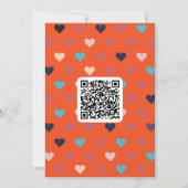 Valentinstag-Party Einladung mit QR-Code (Rückseite)