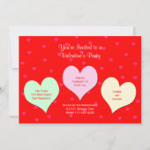 Valentinstag Party Einladung Rotes Valentin (Vorderseite)