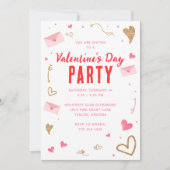 Valentinstag-Party Einladungen (Vorderseite)