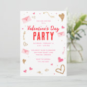 Valentinstag-Party Einladungen (Stehend Vorderseite)