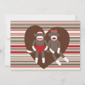 Valentinstag-Party Einladungen des Sock-Affen (Rückseite)