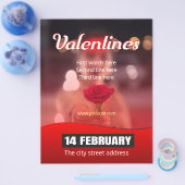 Valentinstag Party Flyer (Einzeln)