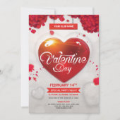 Valentinstag Party Flyer Einladung (Vorderseite)