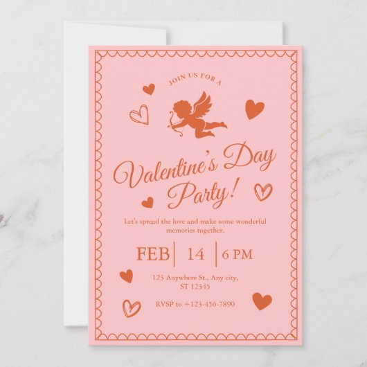 Valentinstag Party Fotokarte Feiertagskarte (Vorderseite)