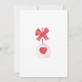 Valentinstag Party mit Rot- und Goldherzen Einladung (Rückseite)