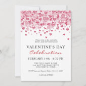 Valentinstag Party mit Rotem Herzen Einladung (Vorderseite)