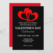 VALENTINSTAG PARTY MIT ROTEM PAAR HERZ EINLADUNG (Vorne/Hinten)