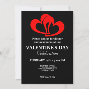 VALENTINSTAG PARTY MIT ROTEM PAAR HERZ EINLADUNG