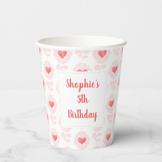 Valentinstag Party Paper Cup Pappbecher (Rückseite)