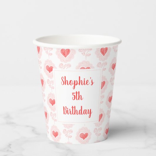 Valentinstag Party Paper Cup Pappbecher (Vorderseite)