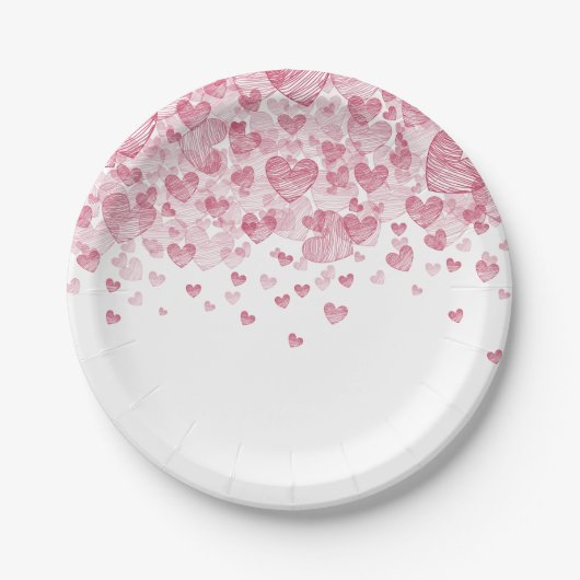 Valentinstag-Party Pappteller (Vorderseite)
