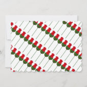 Valentinstag Party Rote lange Rose Liebe Einladung (Rückseite)