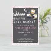Valentinstag Party Spätnachtslied Einladung (Stehend Vorderseite)