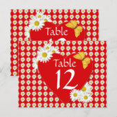 Valentinstag Party Tischnummer Karte (Vorne/Hinten)