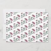 Valentinstag Party Wasserfarbene Blume Einladung (Rückseite)