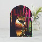 Valentinstag Party Weinkultur und Erde Einladung (Stehend Vorderseite)