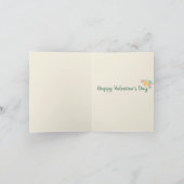 Valentinstag Pastellfarben Modernes Blumenstrauß Karte (Innenseite)