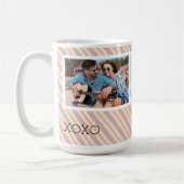 Valentinstag Peach Foto Collage Kaffeetasse (Links)