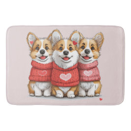 Valentinstag Pembroke Welsh Corgi Dogs Badematte
