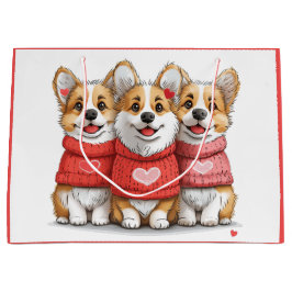 Valentinstag Pembroke Welsh Corgi Dogs Große Geschenktüte